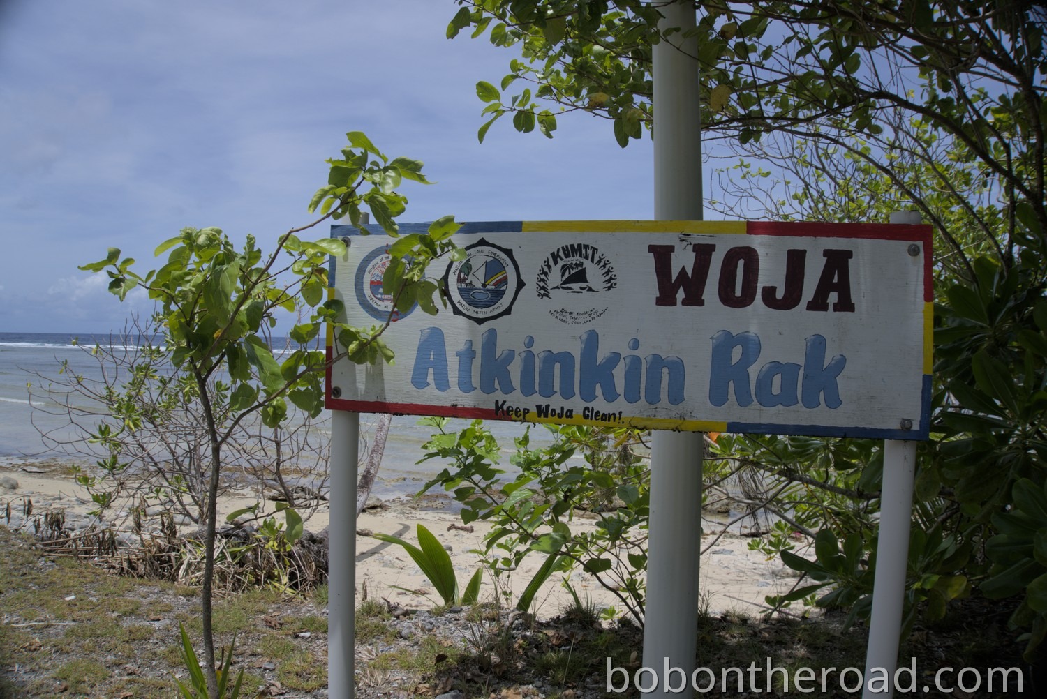 Majuro Clean Beach Sign